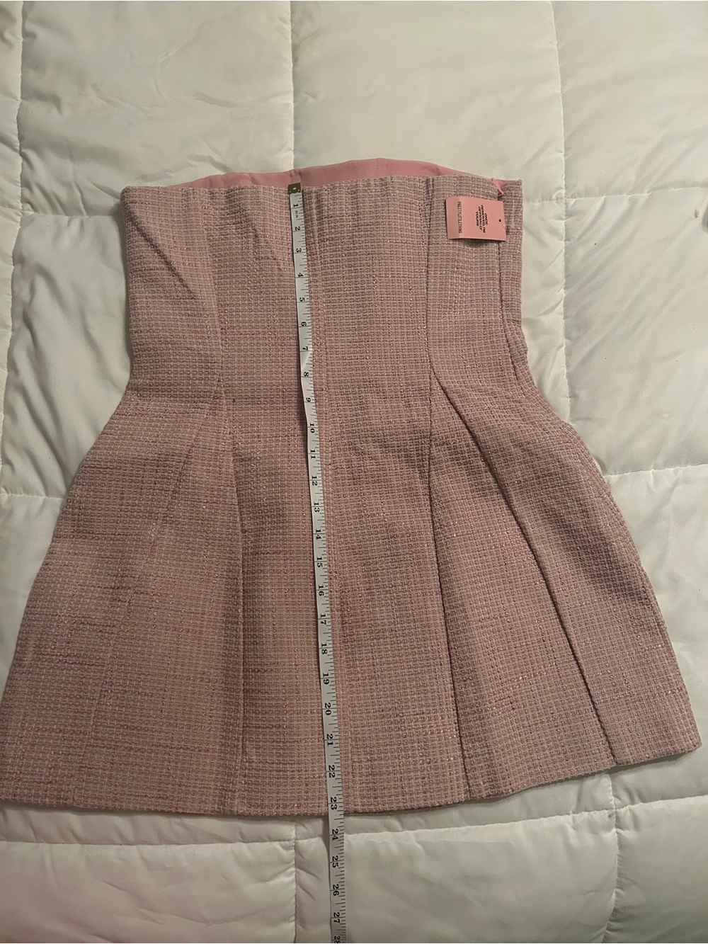 PrettyLittleThing Pink Boucle Camellia A-line Dress - Picture 4 of 6